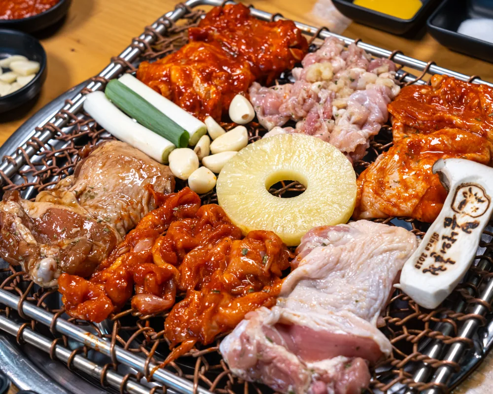 숯불닭갈비 메뉴